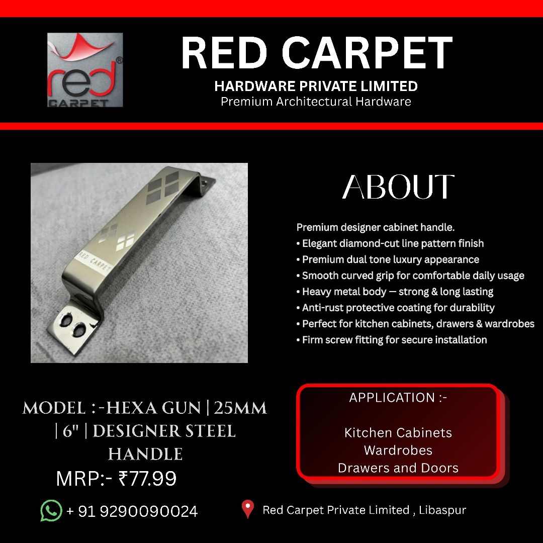HEXA GUN | 25MM 6" | DESIGNER STEEL HANDLE