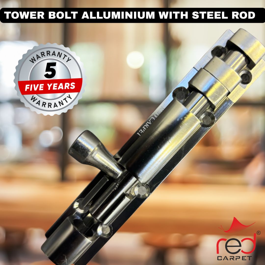 TOWER BOLT HALF ROUND (MATT) 6"