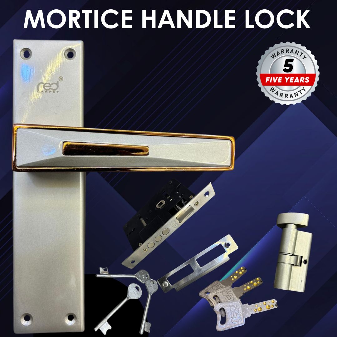 804 KY ROSE GOLD & WHITE SATIN MORTICE HANDLE