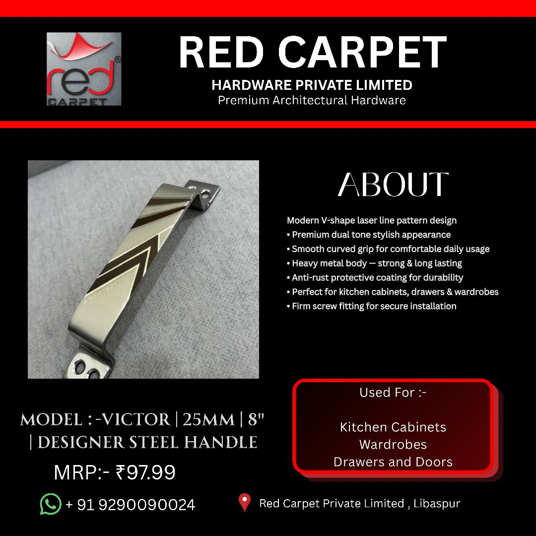 VICTOR | 25MM | 8" | DESIGNER STEEL HANDLE