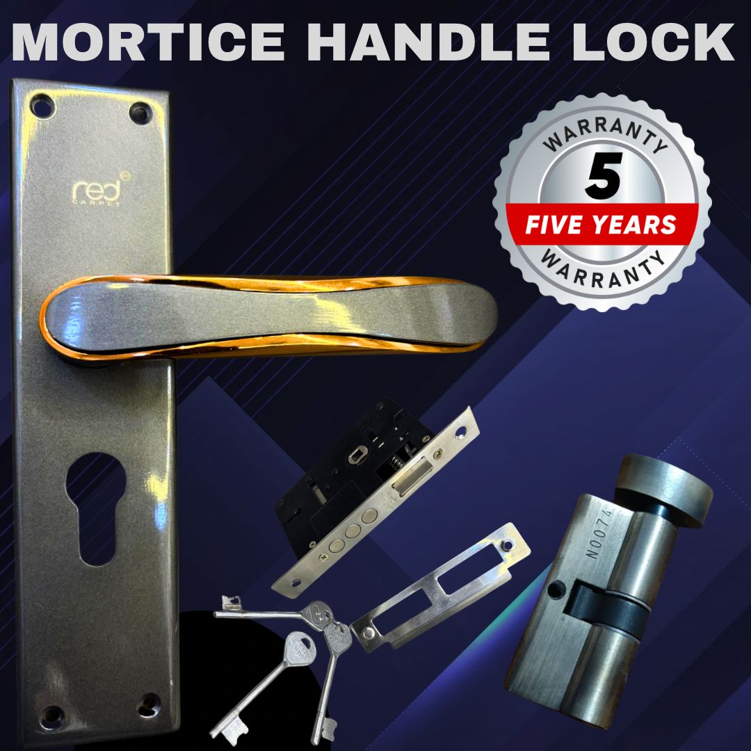 811 Osk GREY & ROSE GOLD MORTICE HANDLE