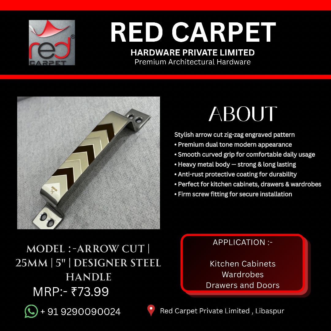 ARROW CUT | 25MM 5" | DESIGNER STEEL HANDLE