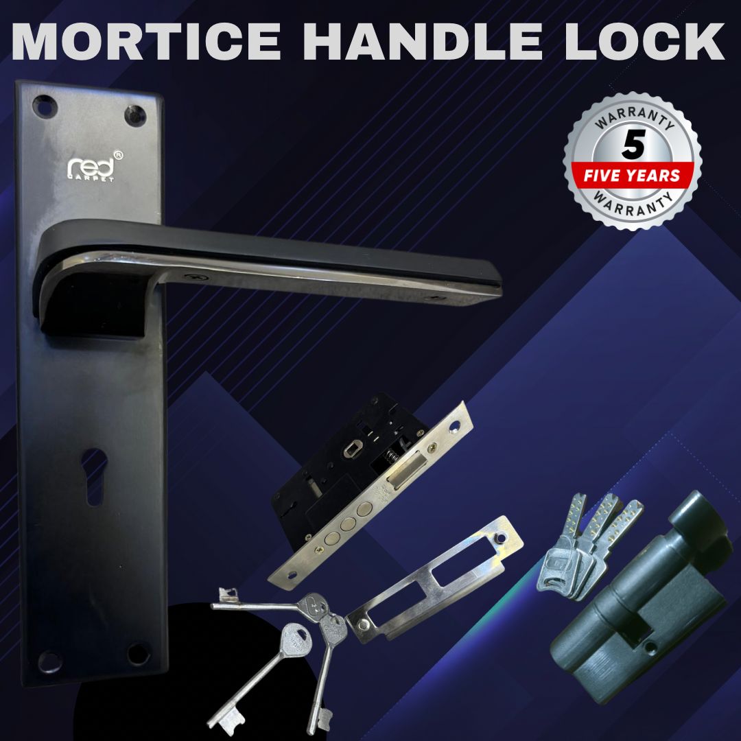 812 KY BLACK MATT MORTICE HANDLE LOCK