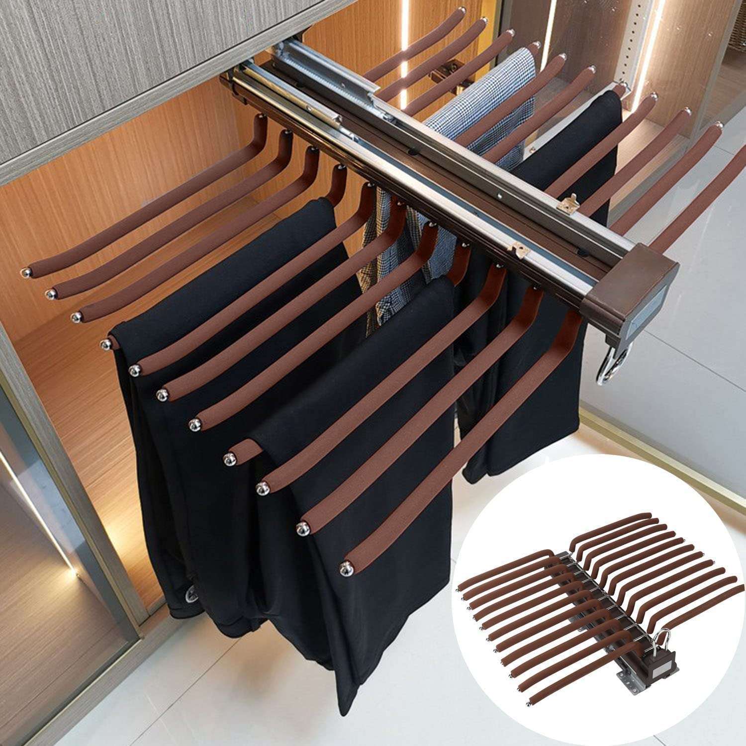 Trouser rack double line